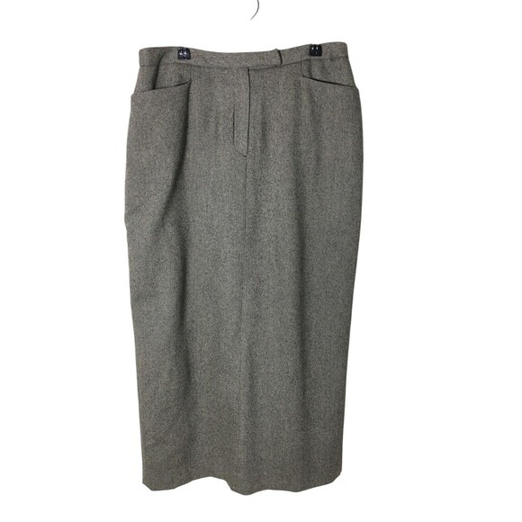 Ralph Lauren Skirt Women's Size 12 Gray Herringbone Maxi - Picture 1 of 6